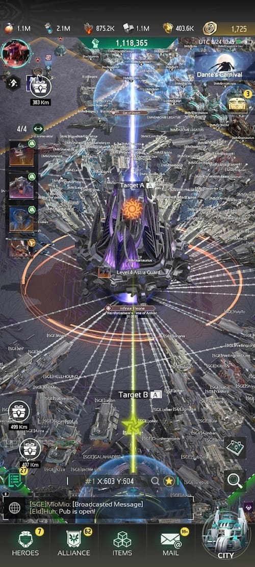 chiến đấu trong Nexus War Civilization