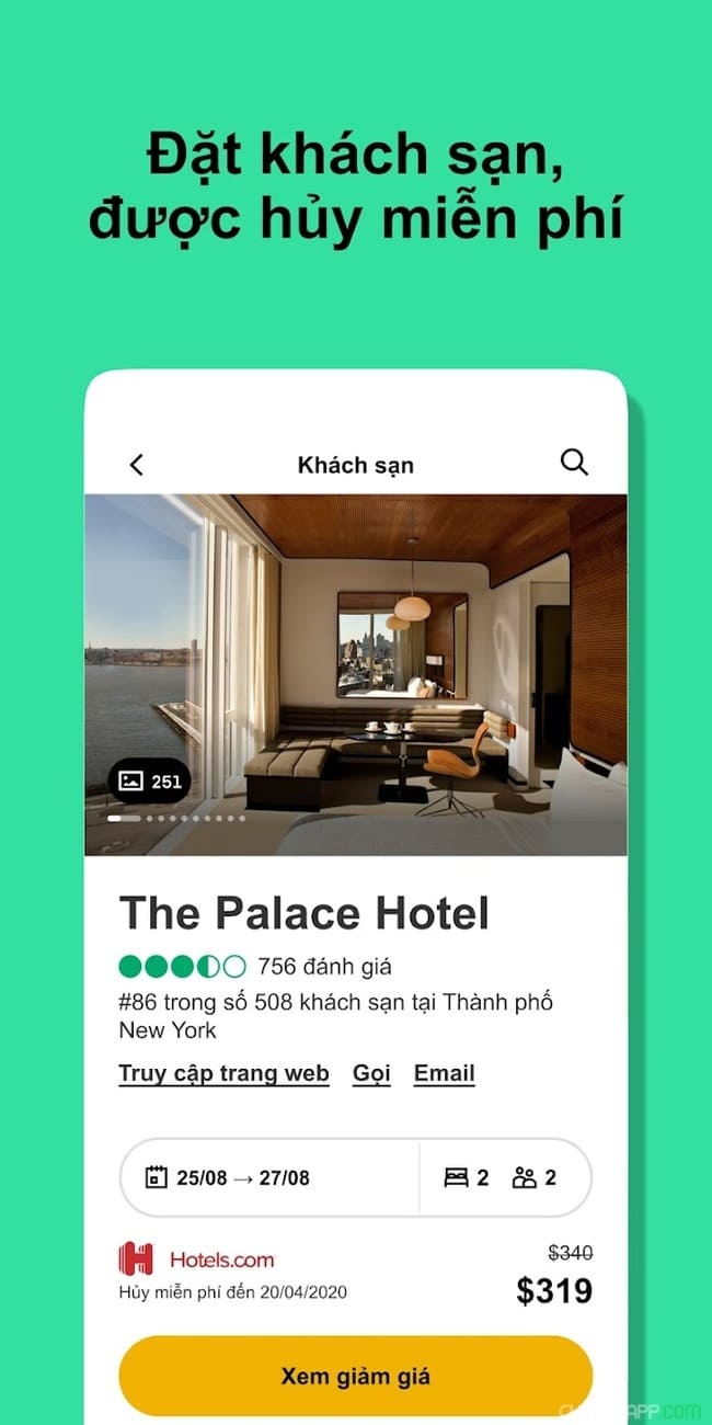 đặt chỗ trực tuyến TripAdvisor