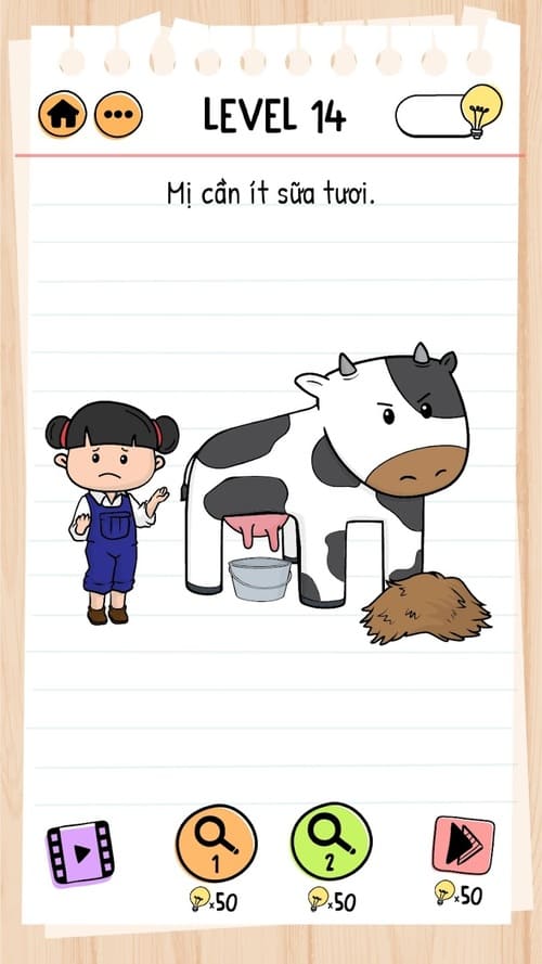 hoàn thành câu chuyện brain test 2
