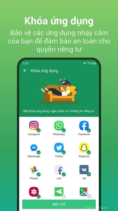 khóa ứng dụng