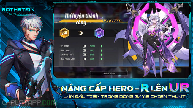 nâng cấp hero