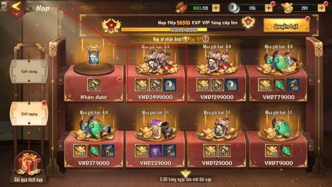 sử dụng ngân phiếu mua đồ Alo Chủ Tướng