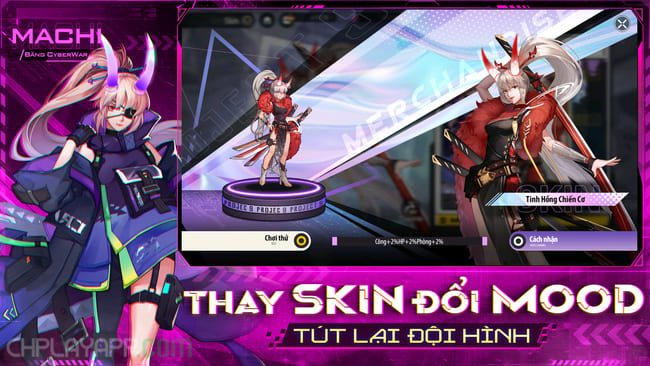 thay đổi skin nhân vật