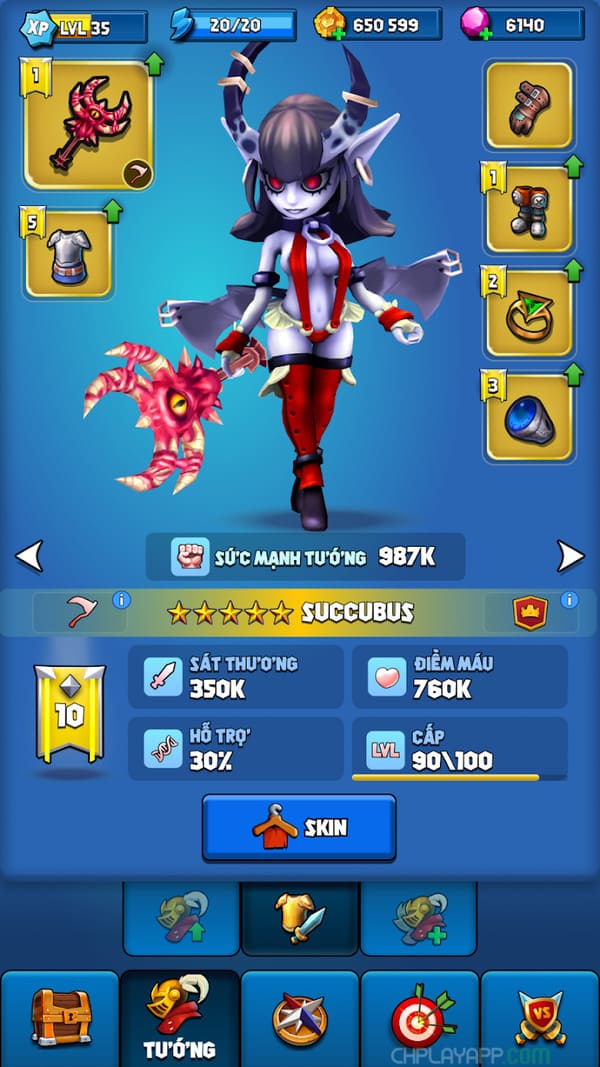 hệ thống trang bị Combat Quest